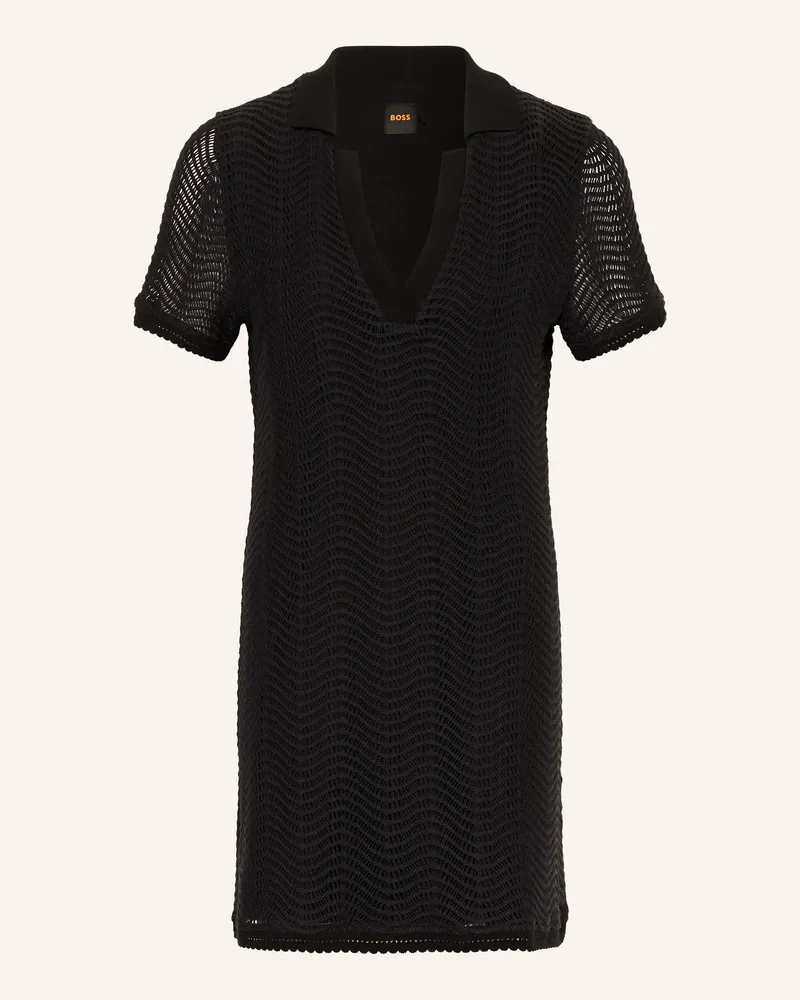 HUGO BOSS Häkelkleid Eloa schwarz Schwarz