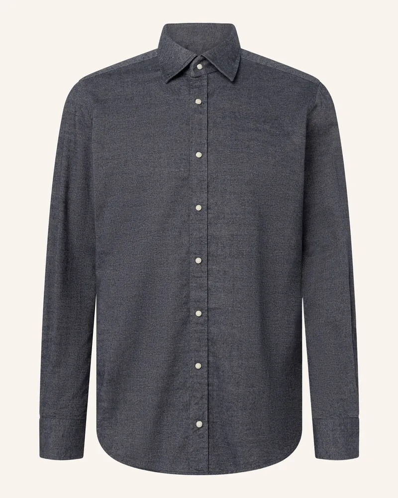 windsor. Flanellhemd Livio Regular Fit blau Dunkelblau