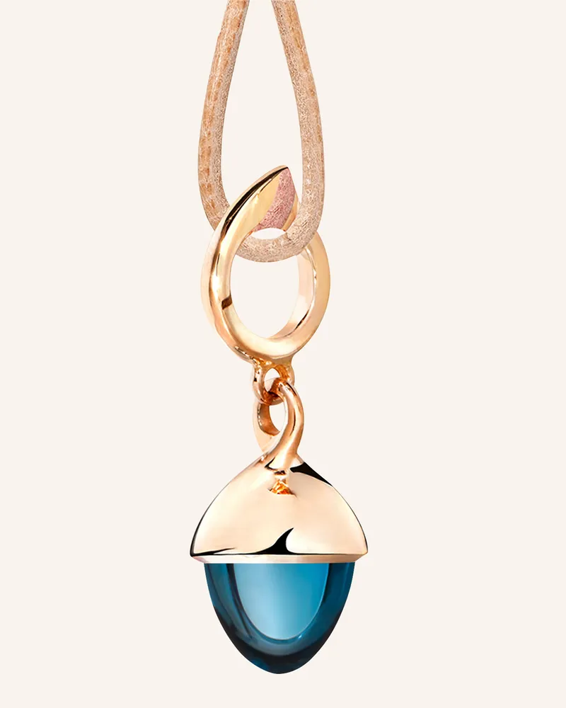 TAMARA COMOLLI Anhänger PENDANT MIKADO FLAMENCO LONDON TOPAZ aus 18 Karat Roségold mit London Topas Roségold