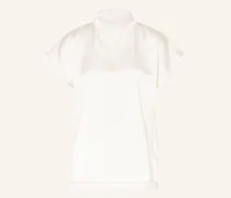 Blusentop Caneli-1 Aus Satin weiss