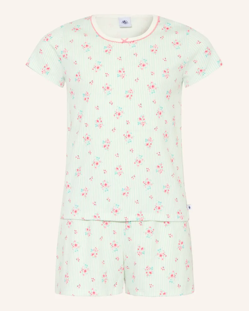 Petit Bateau Shorty-Schlafanzug gruen Mint