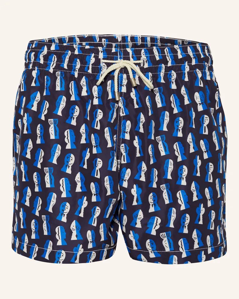 Arrels Barcelona Badeshorts NAVY PAPIER DÉCOUPÉ × SEVERIN MILLET Blau
