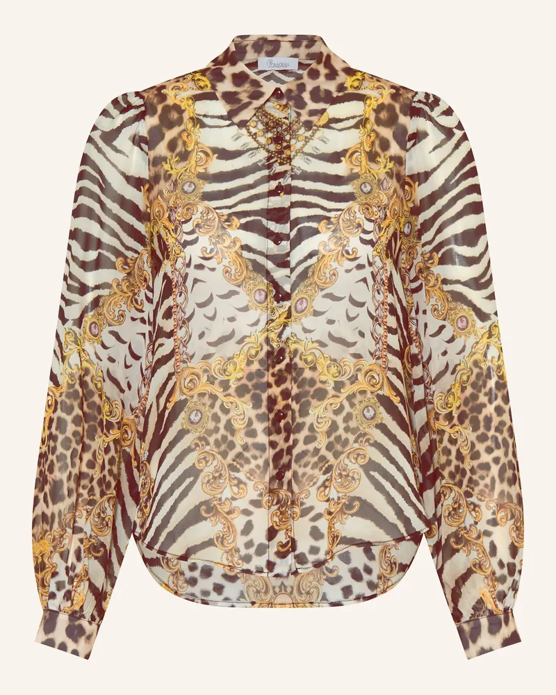 Princess goes Hollywood Hemdbluse aus Seide Beige
