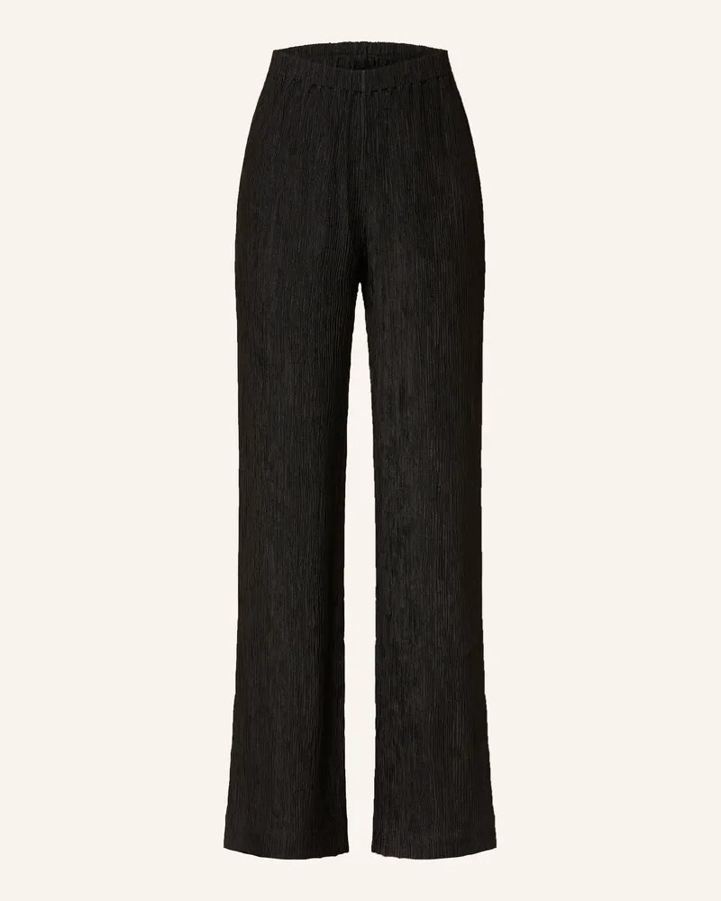 Anine Bing Marlenehose ADEN mit Plissees Schwarz