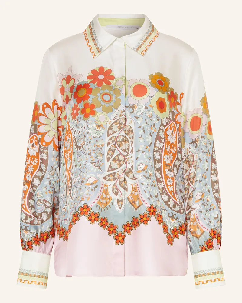 Herzen's Angelegenheit Hemdbluse aus Seide Helllila