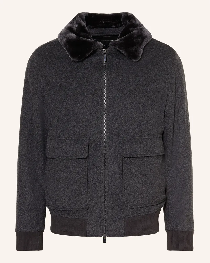 Bugatti Blouson Mit Abnehmbarem Kragen grau Dunkelgrau