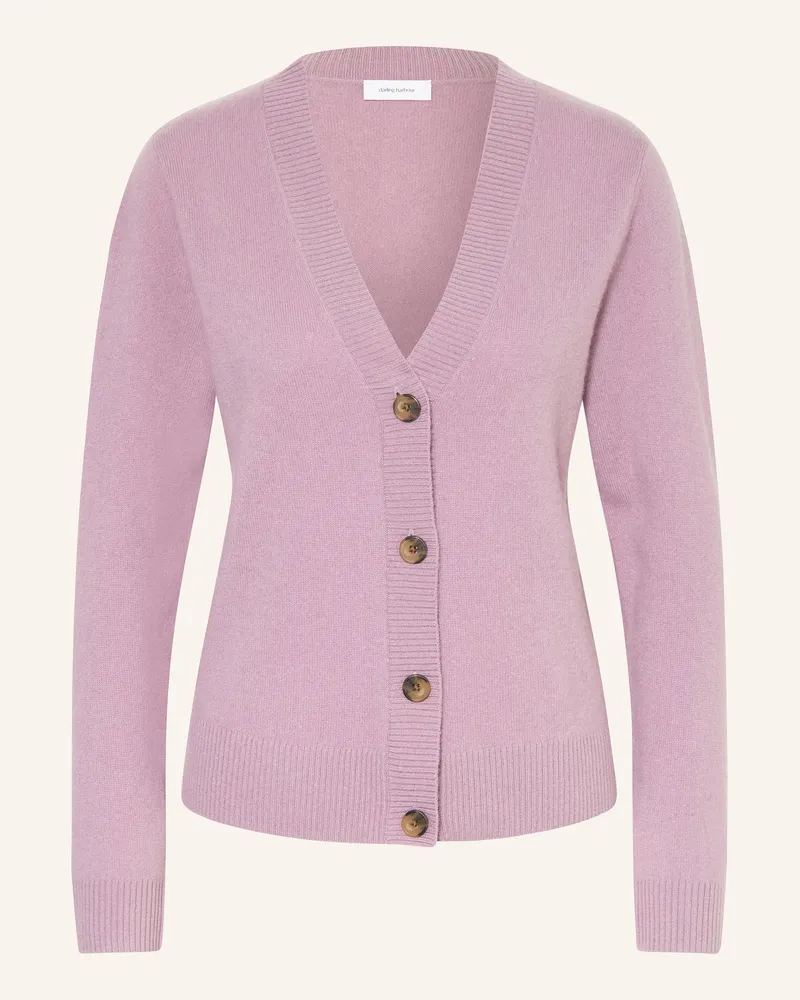 Darling Harbour Strickjacke Aus Cashmere lila Mauve