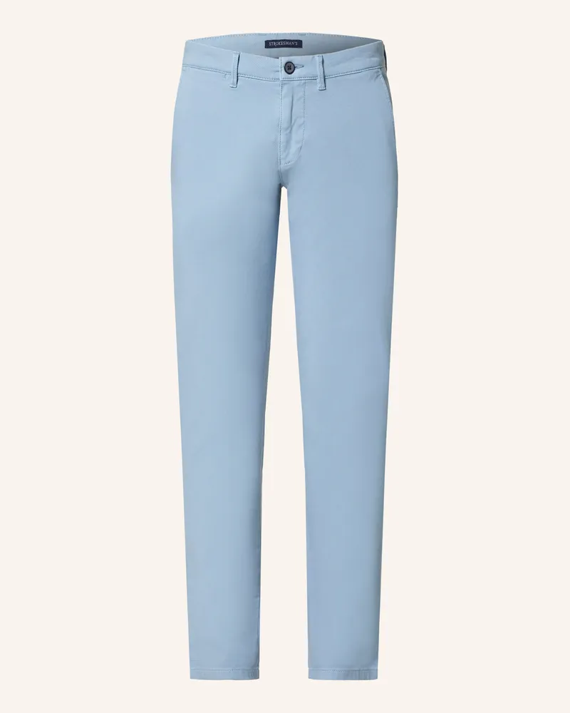 Strokesman's Piqué-Chino Slim Fit Hellblau
