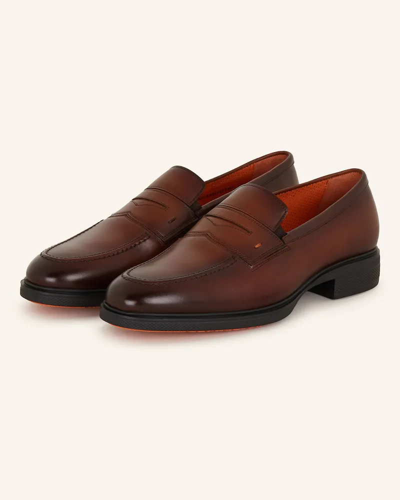 Santoni Loafer EASY Dunkelbraun