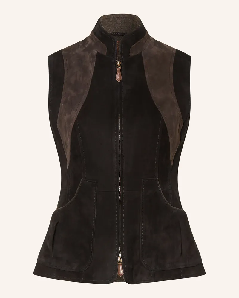 Habsburg Lederweste WAIDEGG Schwarz