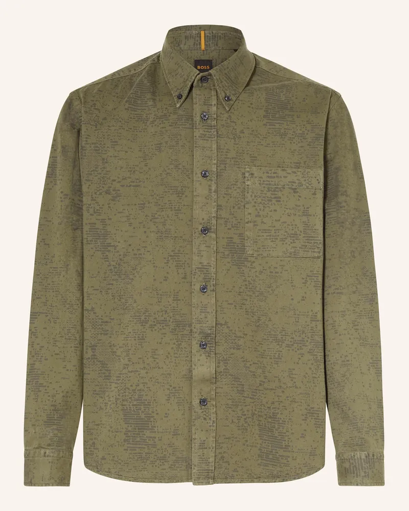 HUGO BOSS Hemd LAMBEY Comfort Fit Grün