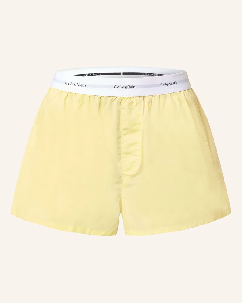 Calvin Klein Schlafshorts COTTON POPLIN Hellgelb