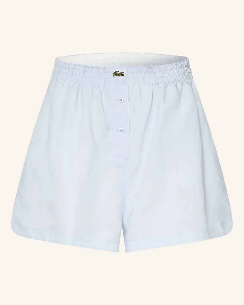 Lacoste Shorts Mit Leinen blau Hellblau