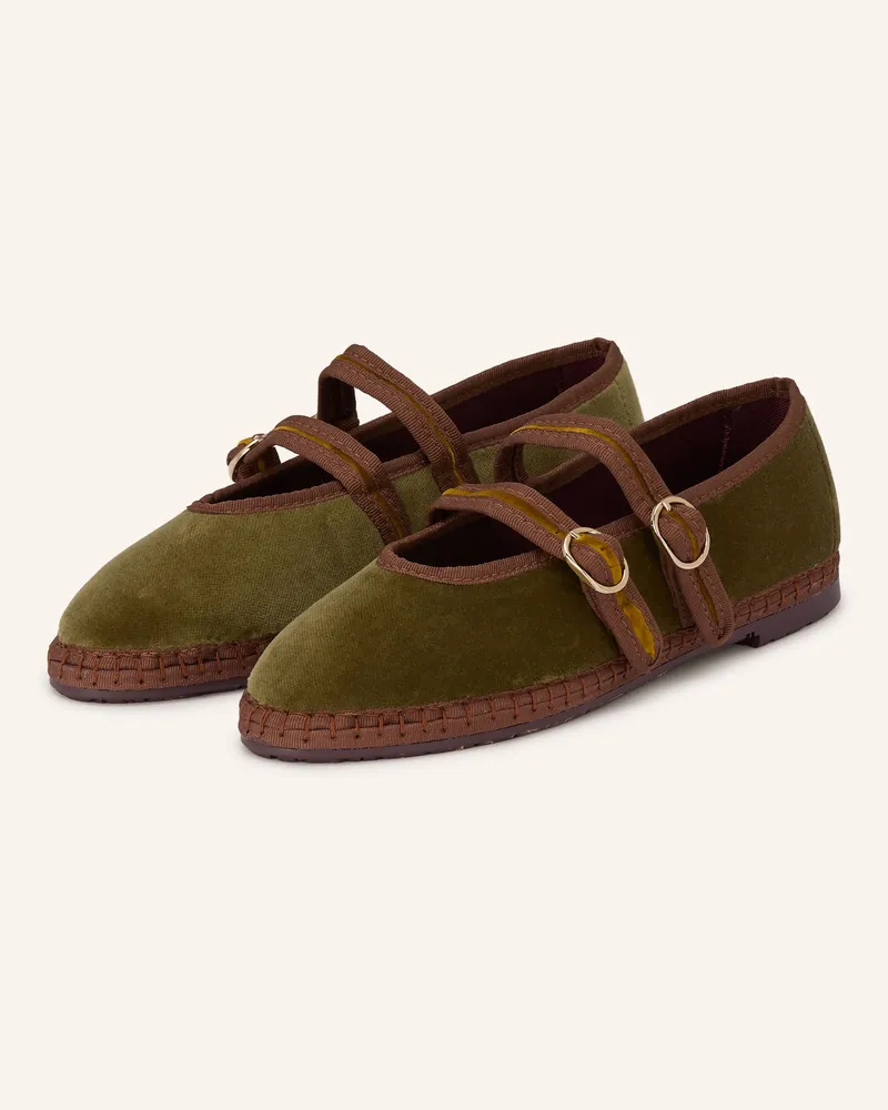FLABELUS Mary-Jane-Ballerinas CLAIRE Khaki