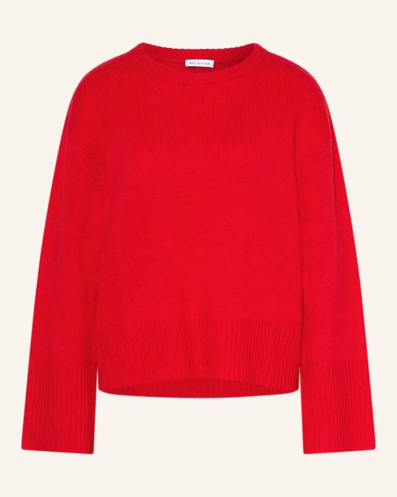 Mrs & HUGS Pullover Mit Cashmere rot Rot
