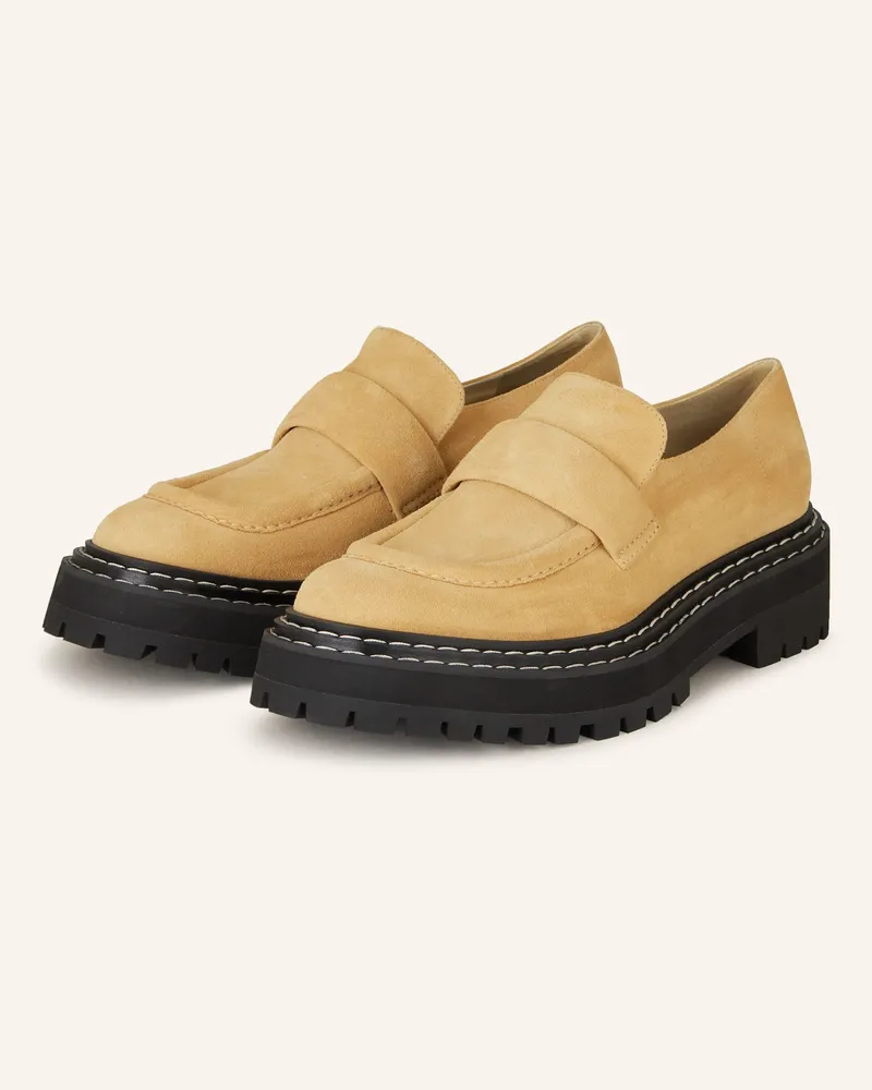 Proenza Schouler Plateau-Loafer beige Hellbraun