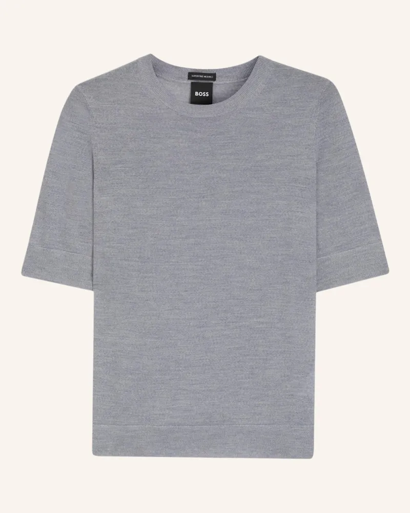 HUGO BOSS Pullover FARBELLA Slim Fit Hellgrau