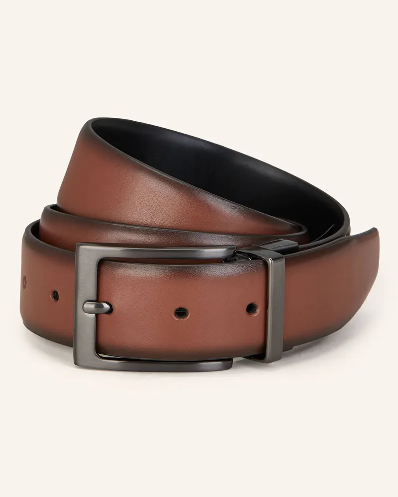 Monti Ledergürtel FLORENZ zum Wenden Dunkelbraun