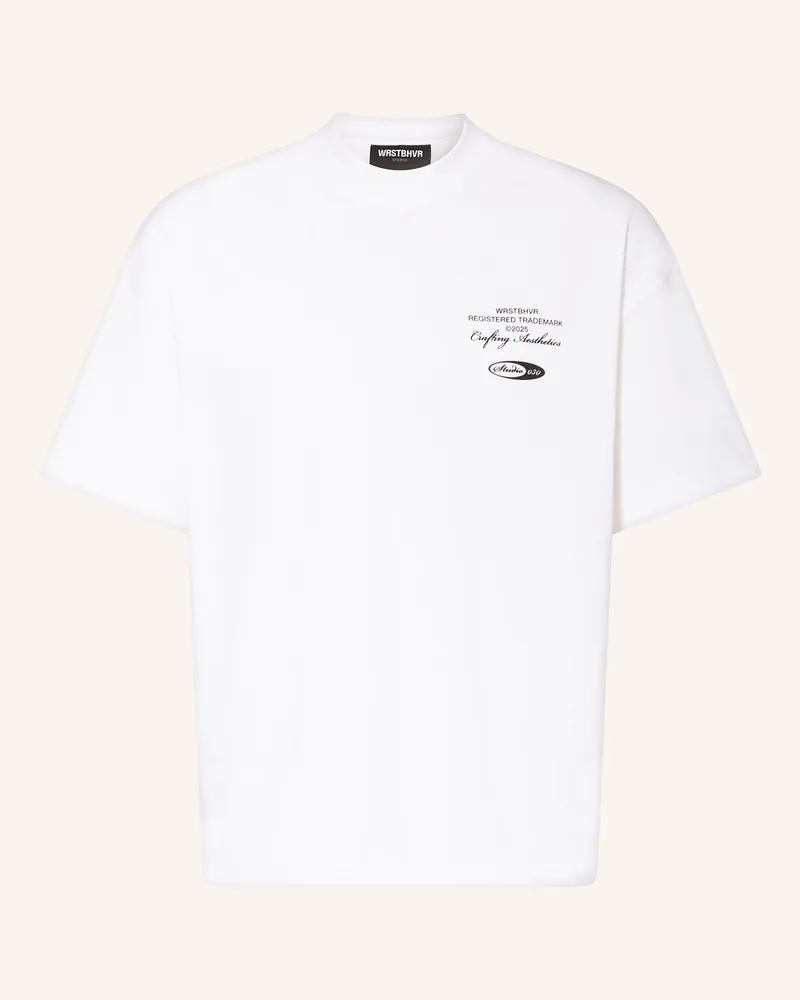 WRSTBHVR T-Shirt STUDIO V11 Weiss