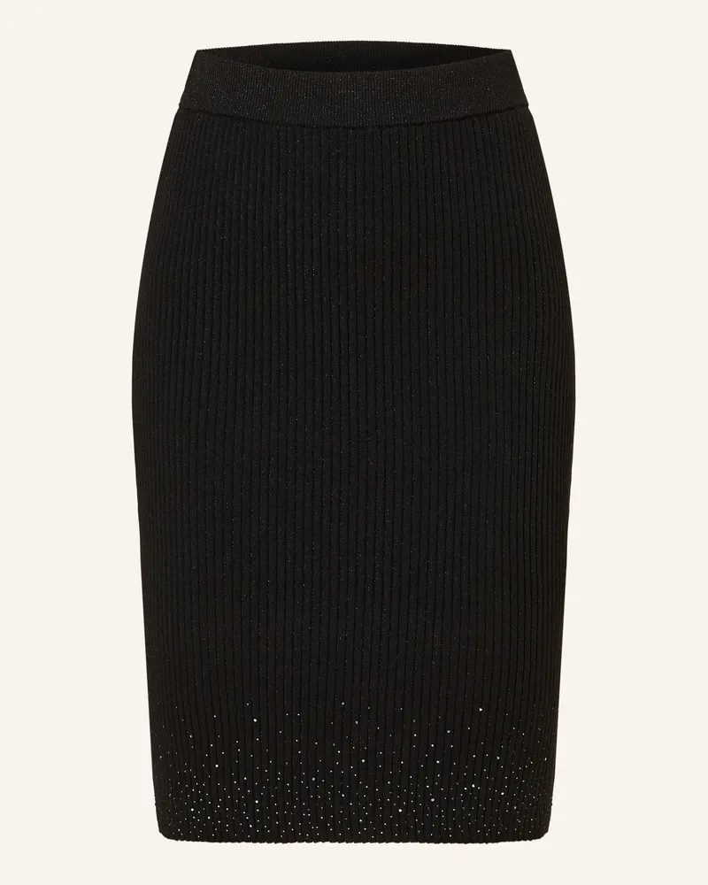 Guess Strickrock ALICE mit Glitzergarn und Schmucksteinen Schwarz