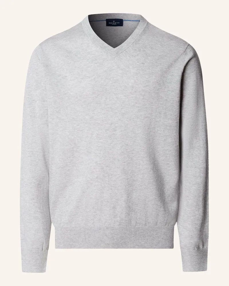 Hackett Pullover Cotton Cash V Neck grau Grau