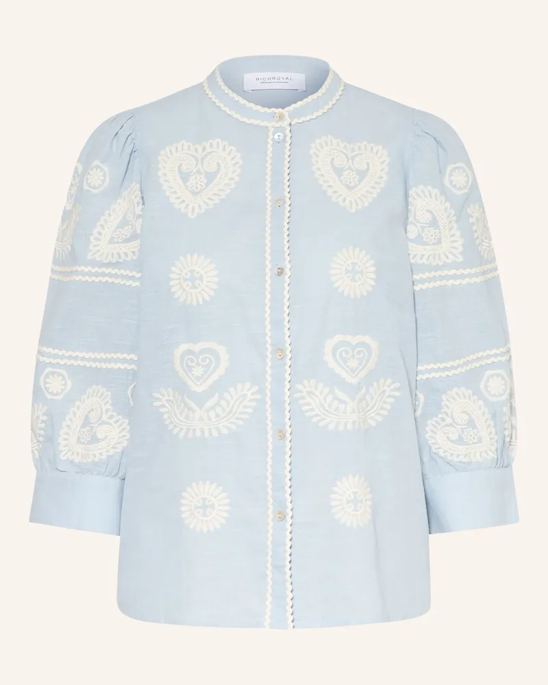 Rich&Royal Bluse Mit 3/4-Arm blau Hellblau
