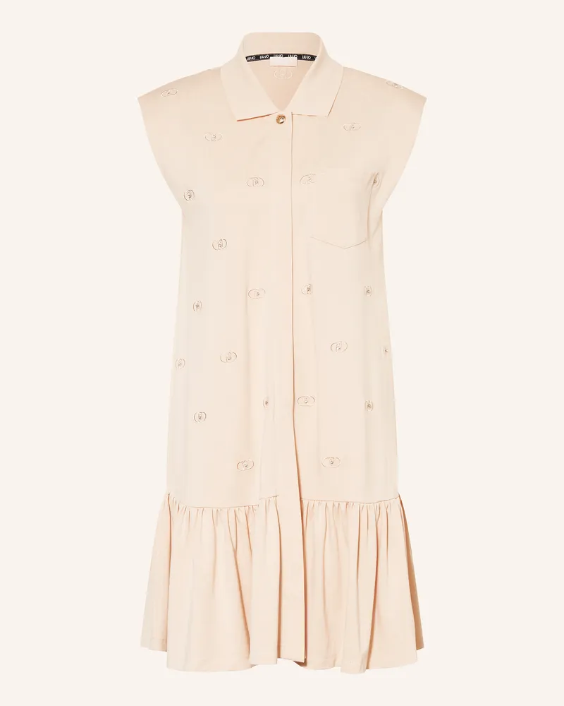 Liu Jo Jerseykleid mit Schmucksteinen Nude
