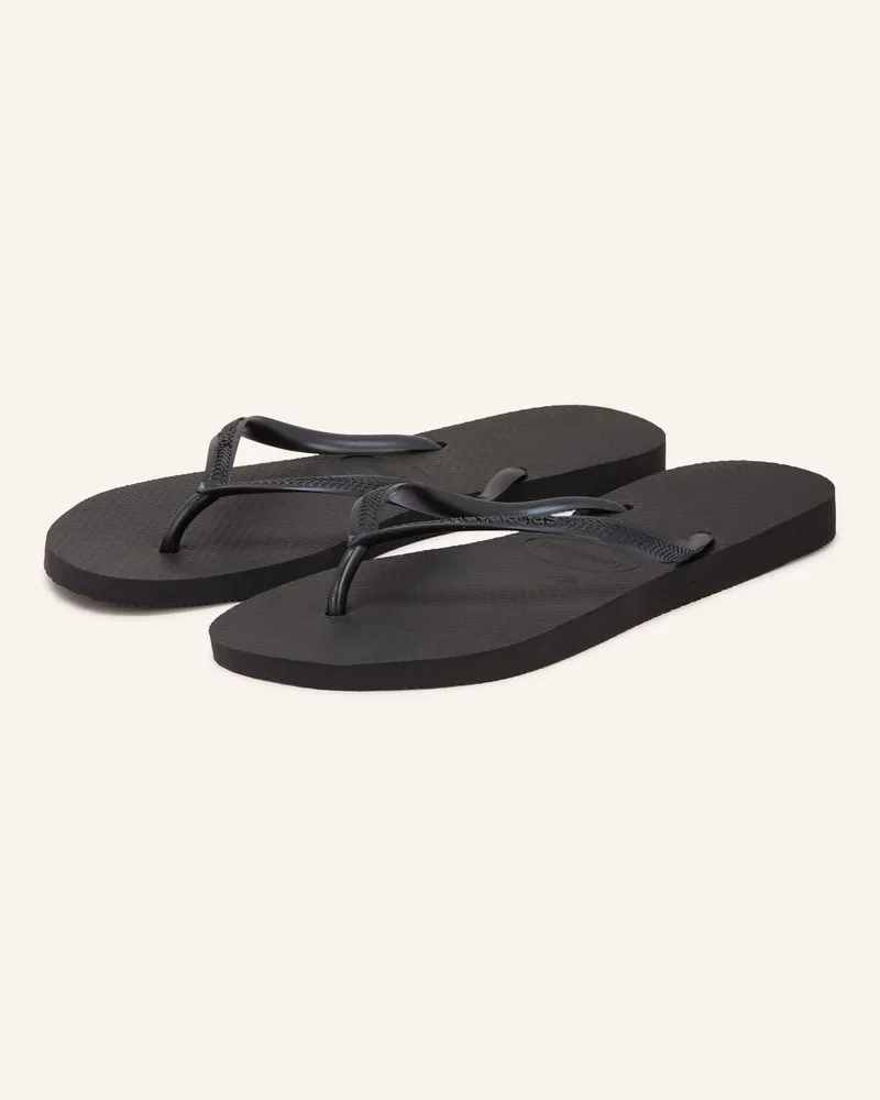 Havaianas Zehentrenner Slim schwarz Schwarz