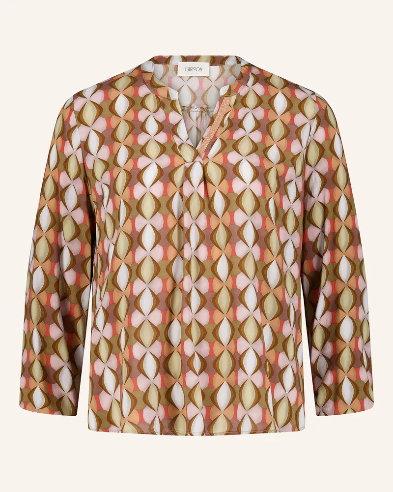Cartoon Blusenshirt beige Hellgrün