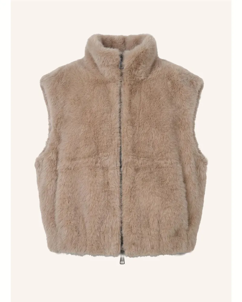 Blonde No. 8 Kunstefell-Weste Leni beige Taupe