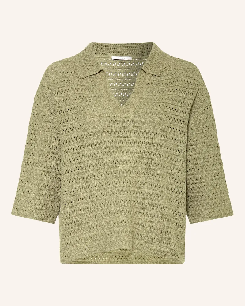 OPUS Pullover GARAKINO mit 3/4-Arm Hellgrün