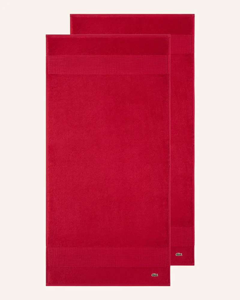 Lacoste Gästetuch 2er Set LLECROCO Rot