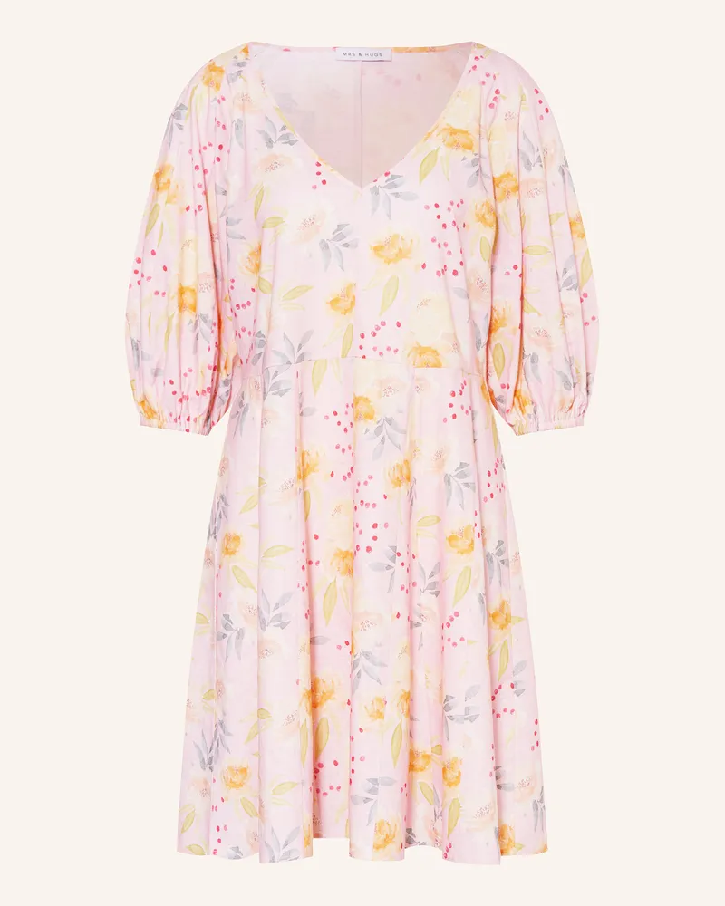 Mrs & HUGS Kleid mit Leinen Rosa