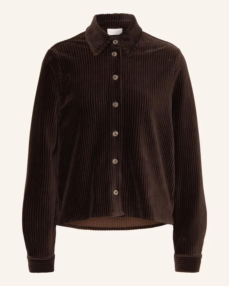 Milano Italy Hemdbluse Aus Cord braun Dunkelbraun