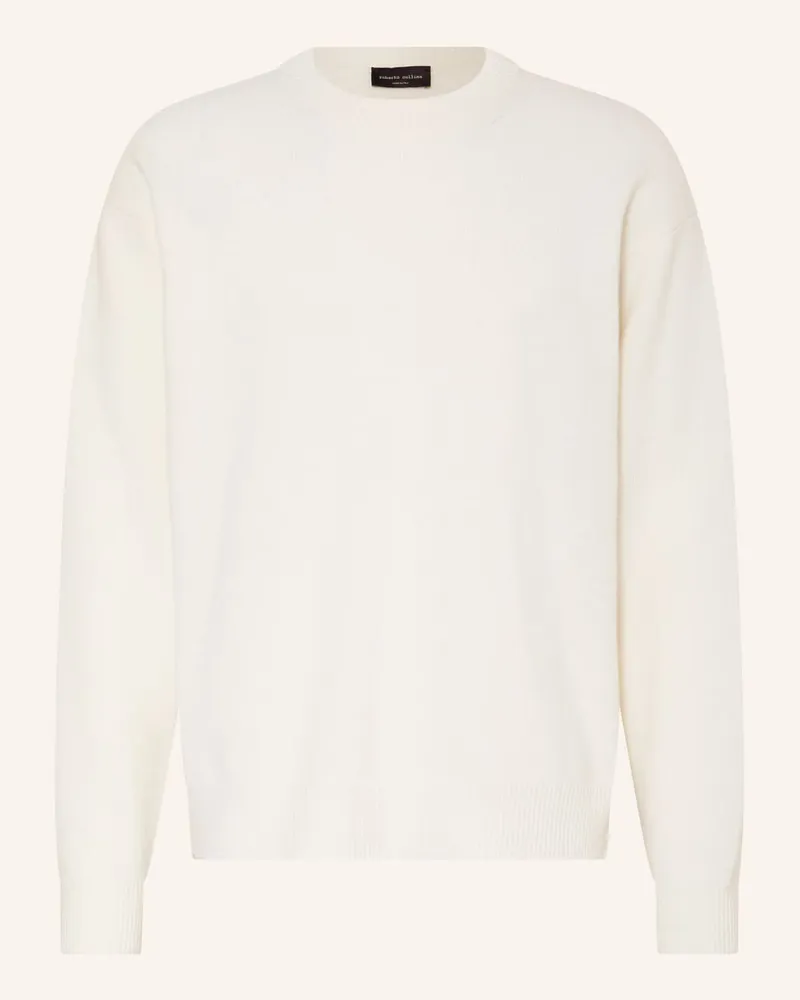 Roberto Collina Pullover aus Merinowolle Weiss