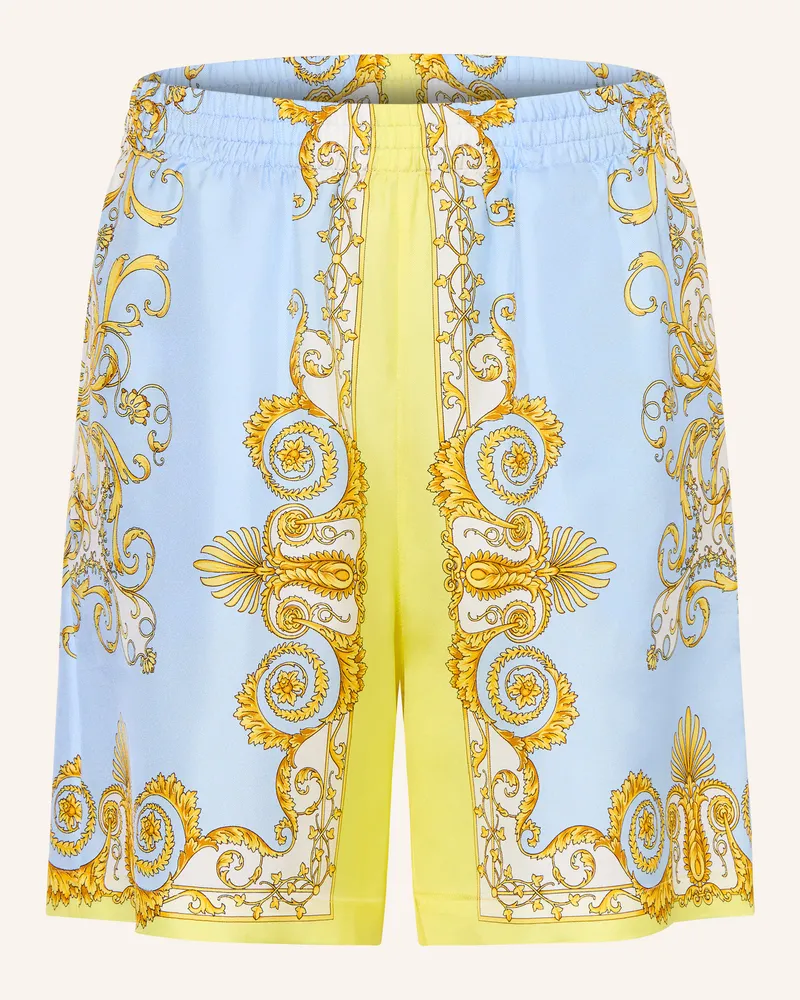 Versace Seidenshorts Hellblau