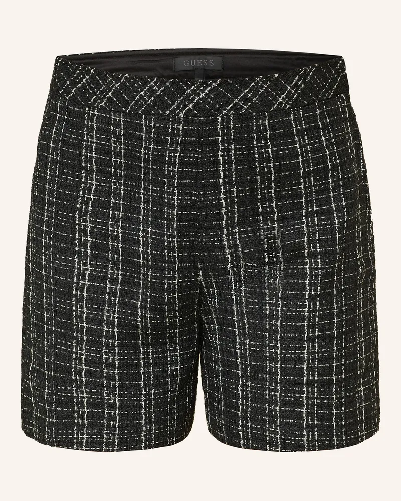Guess Tweed-Shorts mit Glitzergarn Schwarz