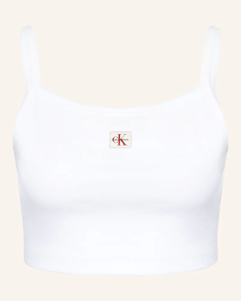 Calvin Klein Cropped-Top Weiss