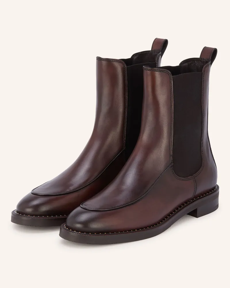 Pertini Chelsea-Boots Mit Nieten braun Dunkelbraun