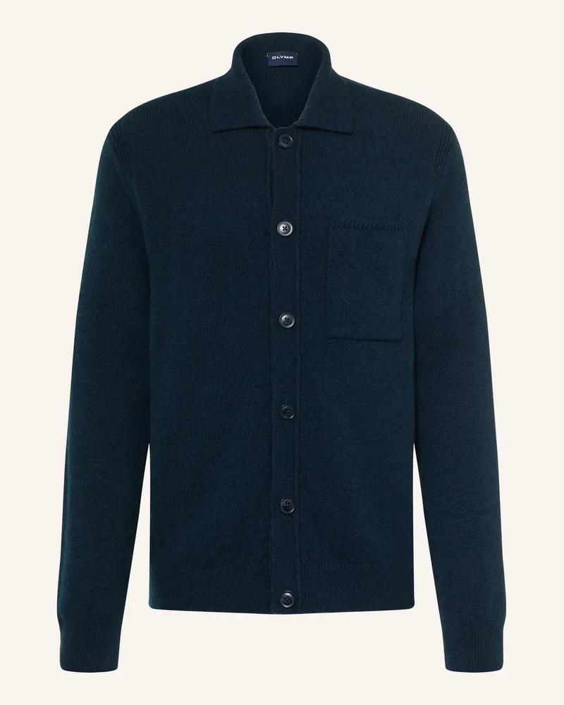 Olymp Strickjacke blau Dunkelblau