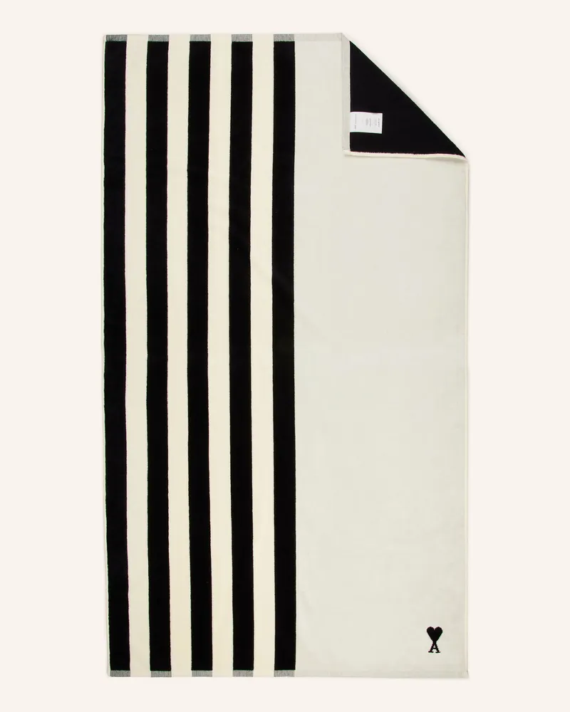 AMI Paris Strandtuch LITTLE AMI DE COEUR Schwarz