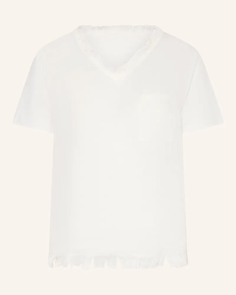 Marc Cain Blusenshirt im Materialmix mit Leinen 110