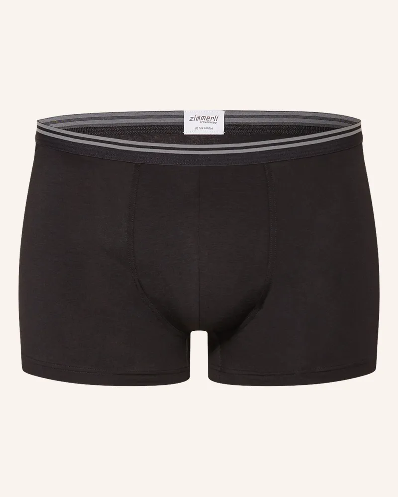 Zimmerli Boxershorts Pure Comfort schwarz Schwarz