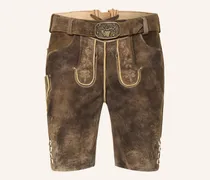 Trachten-Lederhose Kreuzjoch braun