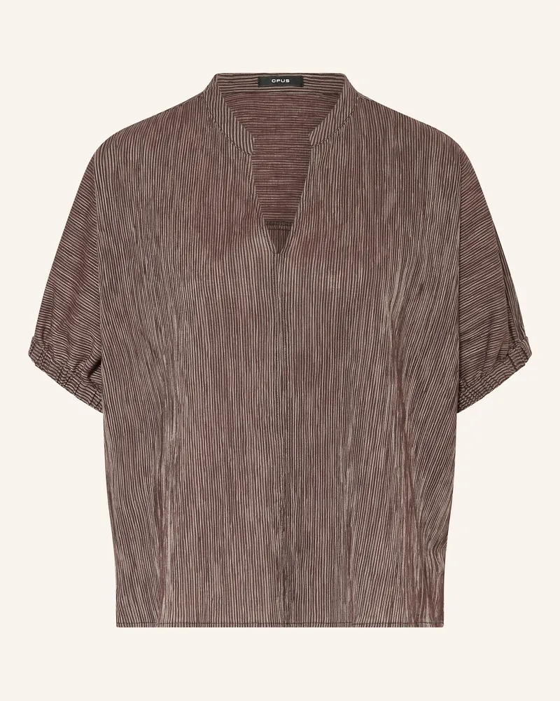 OPUS Blusenshirt FARULA mit 3/4-Arm Dunkelbraun