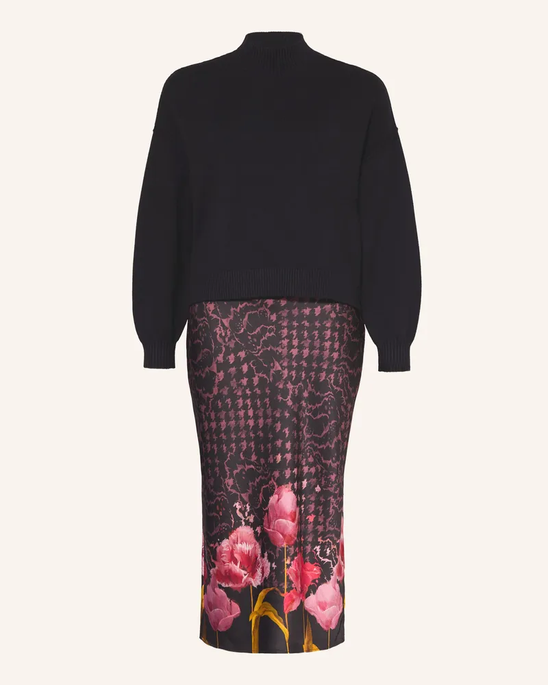 Ted Baker Set Kaatyy: Satinkleid Und Pullover schwarz Schwarz