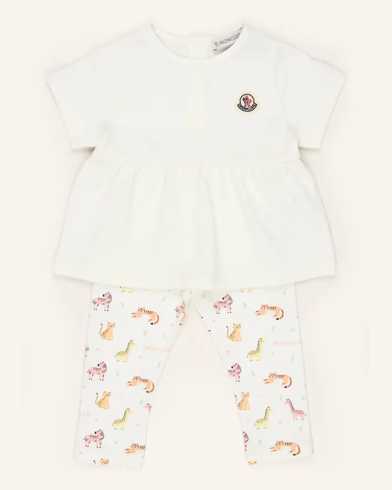 Moncler Set: T-Shirt und Leggings Weiss