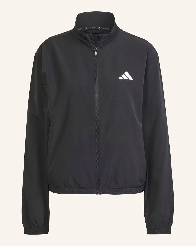 adidas Train Essentials 3-Streifen Woven Warm-Up Jacke schwarz Schwarz
