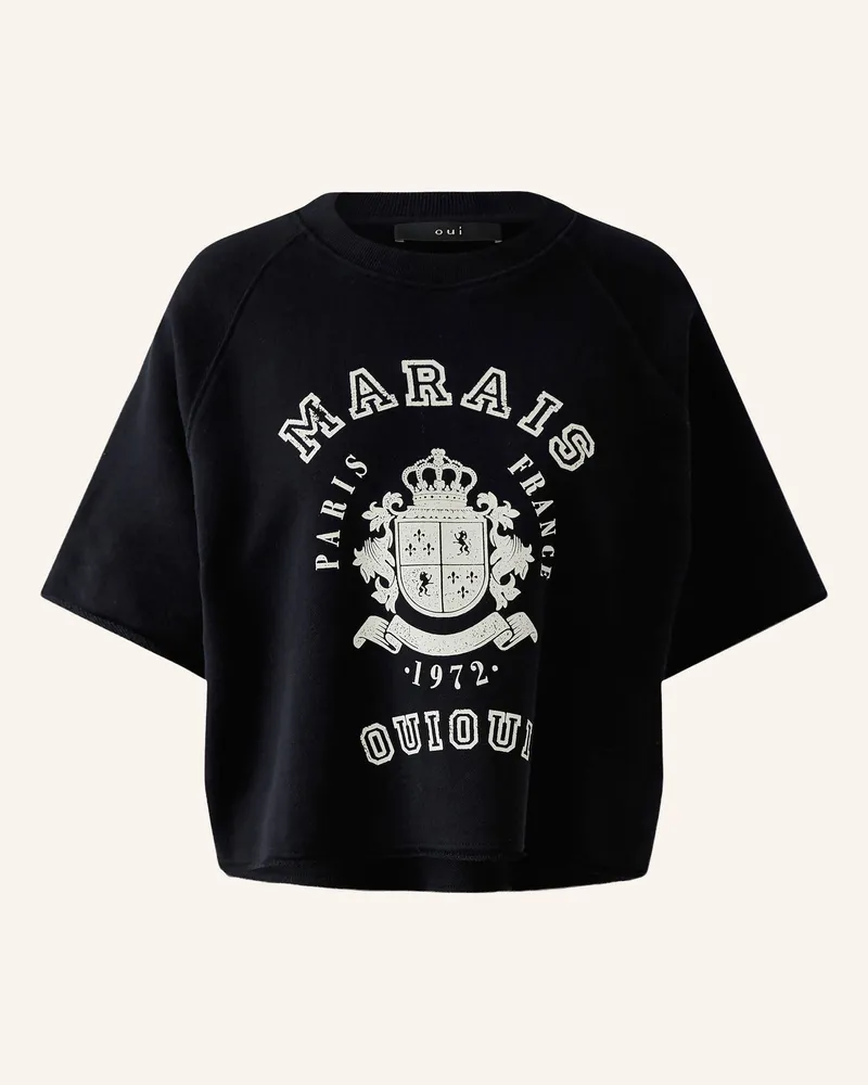Oui  Sweatshirt Schwarz