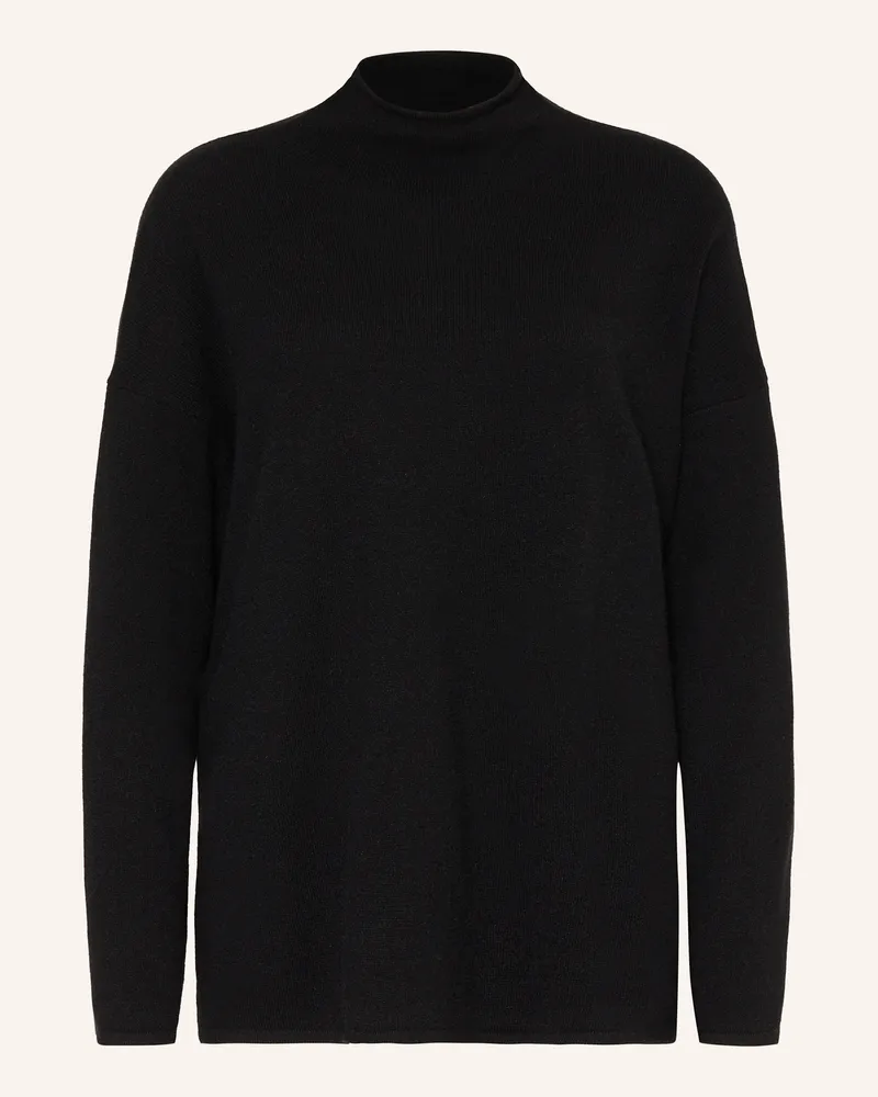 Mrs & HUGS Oversized-Pullover aus Cashmere Schwarz